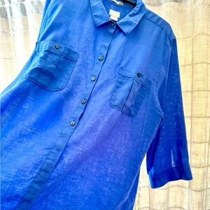 Chicos linen no iron top